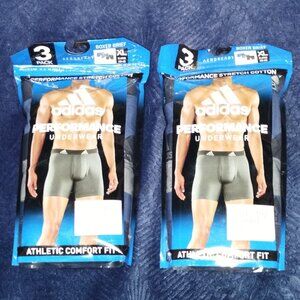 Men's Adidas Performance Boxer Briefs Size XL-2 Pkgs (6) Pair Total $60.00 +
